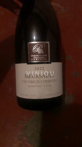 Borgogna Meursault Domaine Arnaud Parigot Les Vireuils Dessous 2022