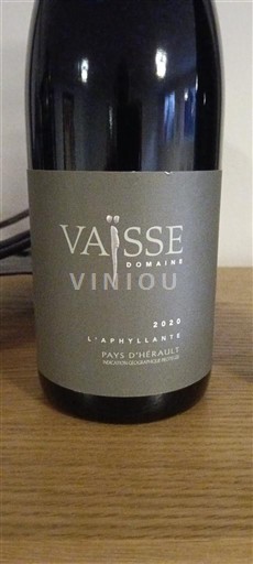 Languedok E paspecifikuar Domaine Vaïsse L'Aphyllante 2020