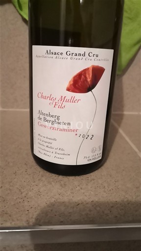 Alsace Ikke specificeret Grand Cru Charles Muller et Fils Altenberg de Bergbieten Gewurztraminer 2022