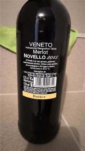 Vénétie Veneto Botter Novello 2015