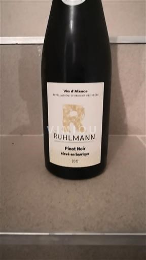 Alsacia Ruhlmann Pinot Noir élevé en barrique 2017
