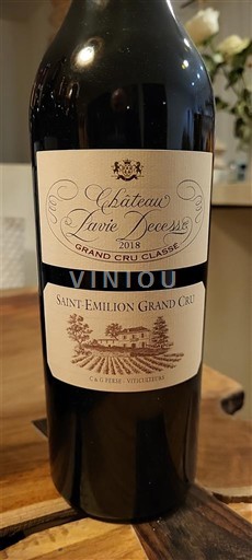 Bordeaux Saint-Émilion Grand Cru Grand Cru Classé Château Lavie Decesse 2018
