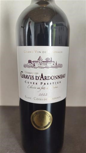Bordeaux Blaye-Côtes-de-Bordeaux Domaine S Graves d'Ardonneau Prestige 2022
