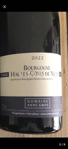 Burgundi Määrittelemätön Grand Cru Domaine Anne Gros 2022