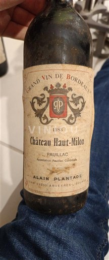 Bordeaux Pauillac Château Haut-Milon 1983