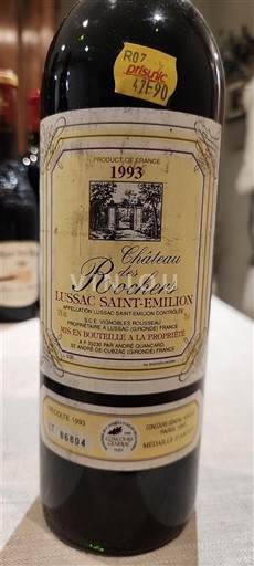 Bordeaux Lussac-Saint-Émilion Château S Rochers 1993
