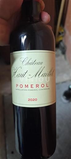 Bordeaux Pomerol Château Haut-Maillet 2020