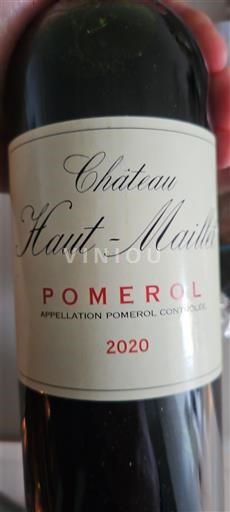 Bordeaux Pomerol Château Haut-Maillet 2020
