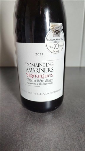 Rhônen laakso Määrittelemätön Domaine S Amariniers Signargues 2021
