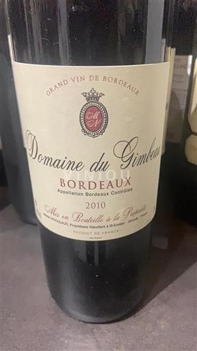 Bordeaux Domaine Gimbeau 2010