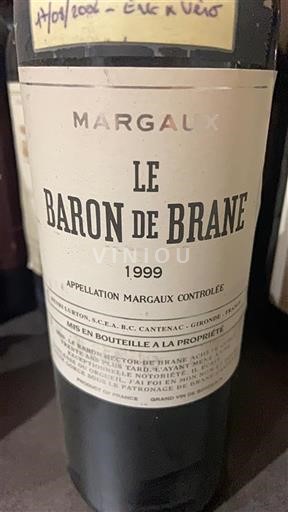Bordeaux Margaux Château Brane-Cantenac Le Baron de Brane 1999