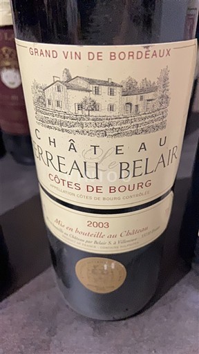 Burdeos Côtes-de-bourg Château Terreau Belair 2003