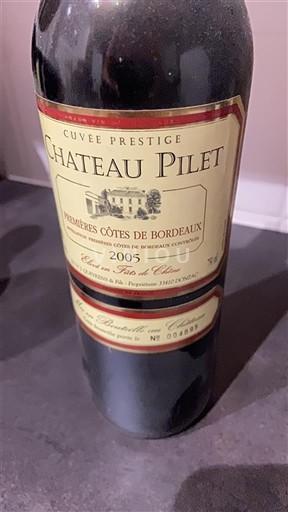 Bordeaux Premières-côtes-de-bordeaux Château Pilet Prestige 2005