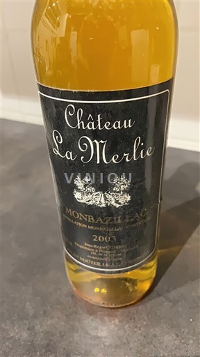 Sudoeste Monbazillac Château La Merlie 2003