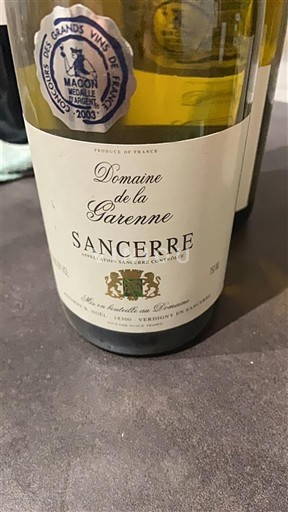 Vallée de la Loire Sancerre Domaine La Garenne 2002