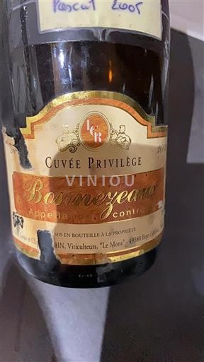 Loiretal Bonnezeaux Domaine Le Mont Privilège 2002