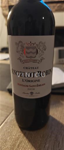 Bordeaux Montagne-saint-émilion Château Angelot Robin L’Origine 2020