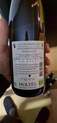 Alsace Không được chỉ định Grand Cru Moltes Gewurztraminer Grand Cru Zinnkoepflé 2022