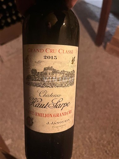 Bordeaux Saint-Émilion Grand Cru Grand Cru Classé Château Haut-Sarpe 2015