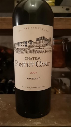 Bordeaux Pauillac Grand Cru Château Pontet-Canet 2007
