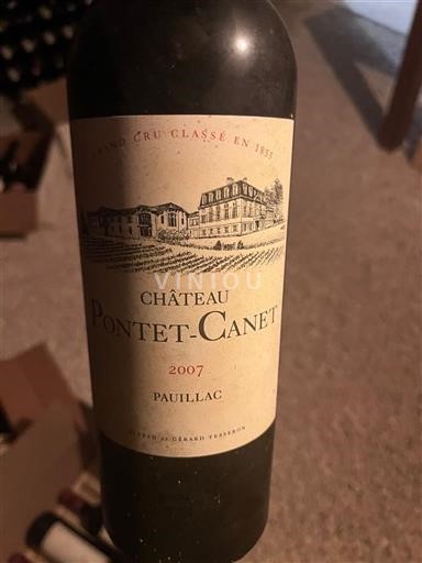 Bordeaux Pauillac Grand Cru Château Pontet-Canet 2007