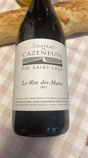 Languedoc Pic-saint-loup Château Cazeneuve Le Roc des Mates 2021