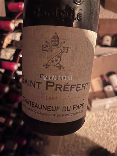 Rhône-dalen Châteauneuf-du-Pape Domaine Saint Préfert 2007