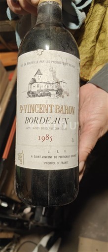 Burdeos Bordeaux St Vincent Baron 1985