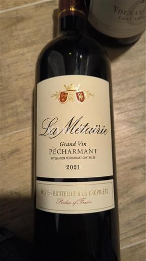 Sydvestfrankrig Pécharmant La Métairie 2021