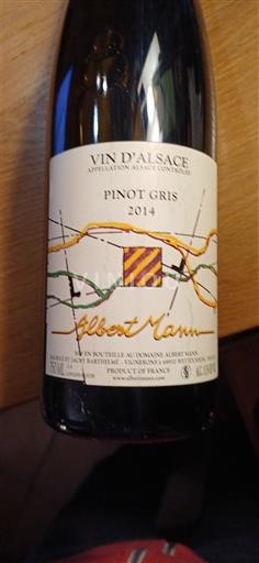 Elzas Pinot grigio Albert Mann 2014