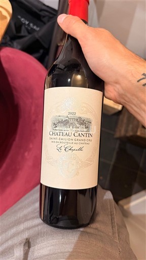 Bordeaux Saint-Émilion Grand Cru Grand Cru Château Cantin 2022