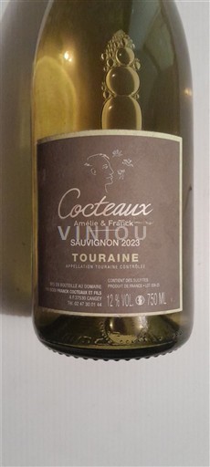 Dolina Loare Touraine Cocteaux Amélie & Frédéric Sauvignon 2023