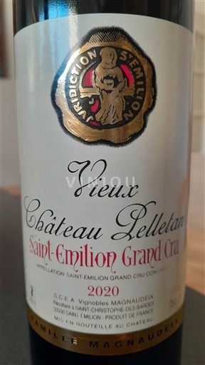 Bordeaux Saint-Émilion Grand Cru Grand Cru Château Vieux Château Pelletan 2020