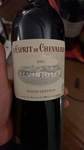 Bordeaux Pessac-Léognan Domaine Chevalier L'Esprit de Chevalier 2021
