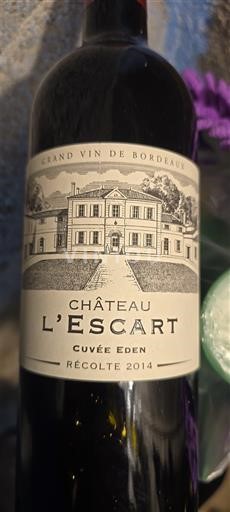 Bordeaux Bordeaux Supérieur Château L'Escart Eden 2014