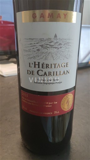Sydvestfrankrig Côtes du Tarn L'Héritage de Carillan 2015
