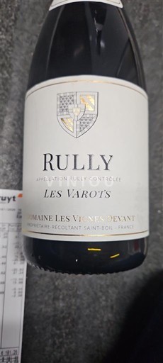 Bourgogne Rully Domaine Les Vignes Devant Les Varots 2024