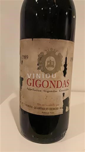 Rhônen laakso Gigondas Quartier St Georges 1989