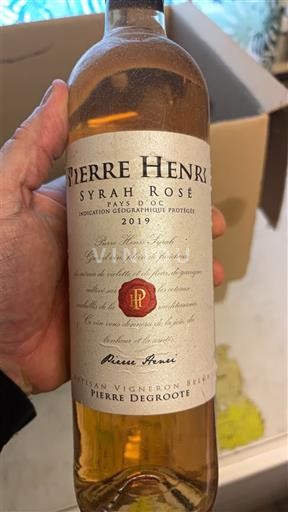 Languedoc et Roussillon Pays d'oc Pierre Henri Syrah Rosé 2019
