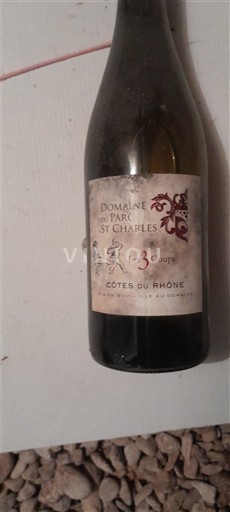 Rhônen laakso Côtes-du-rhône Domaine Parc St Charles Les 3 Coups 2020