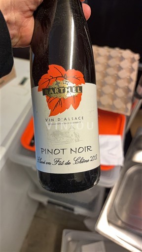 Alsacia Barthel Pinot Noir élevé en fût de chêne 2018