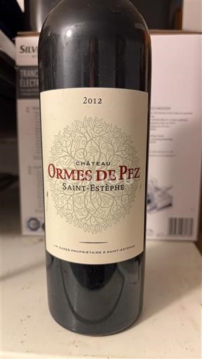 Bordeaux Saint-Estèphe Château Ormes de Pez 2012