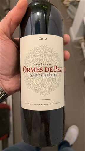 Bordeaux Saint-Estèphe Château Ormes de Pez 2012