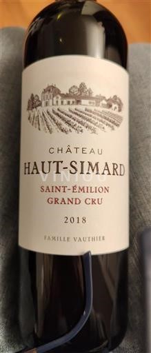 Bordeaux Saint-Émilion Grand Cru Grand Cru Château Haut-Simard 2018