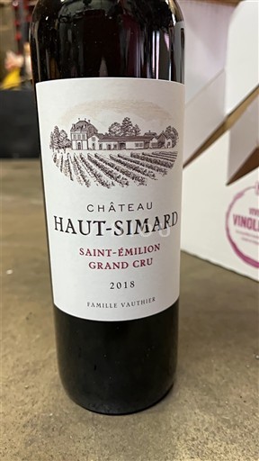 Бордо Сент-Емільйон Гран Крю Grand Cru Château Haut-Simard 2018