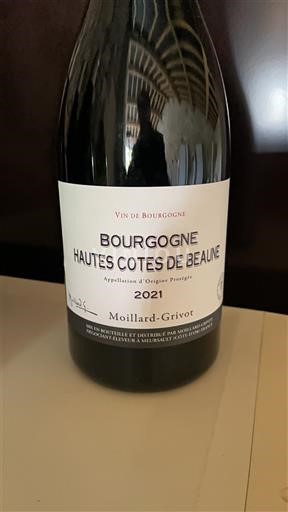 Burgundi Beaunen Ylämaat Moillard-Grivot 2021