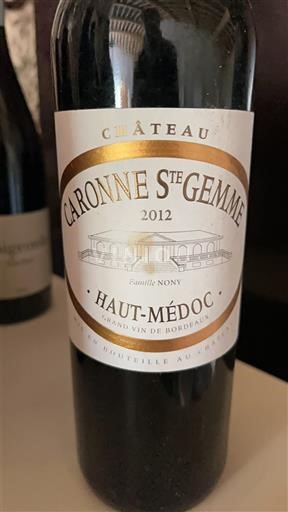Bordeaux Haut-Médoc Château Caronne Sainte Gemme 2012