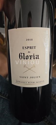 Burdeos Saint-Julien Domaine Domaines Henri Martin Esprit de Gloria 2018