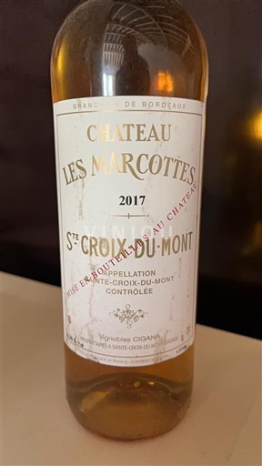 Bordeaux Sainte-Croix-Du-Mont Château Les Marcottes 2017