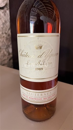 Bordeaux Sauternes Premier Cru Supérieur Château Yquem 1989